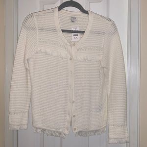 J. Crew cardigan sweater with fringe